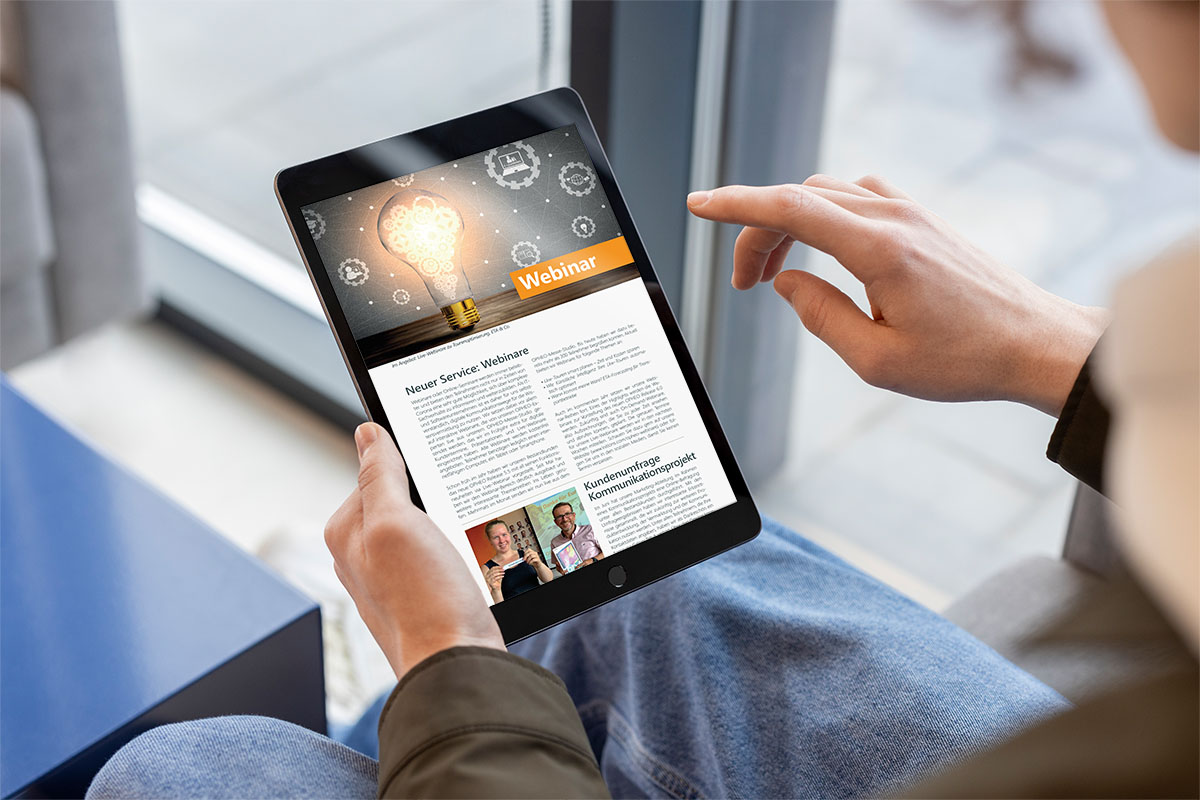 Die Kundenzeitung in ein E-reader implementiert